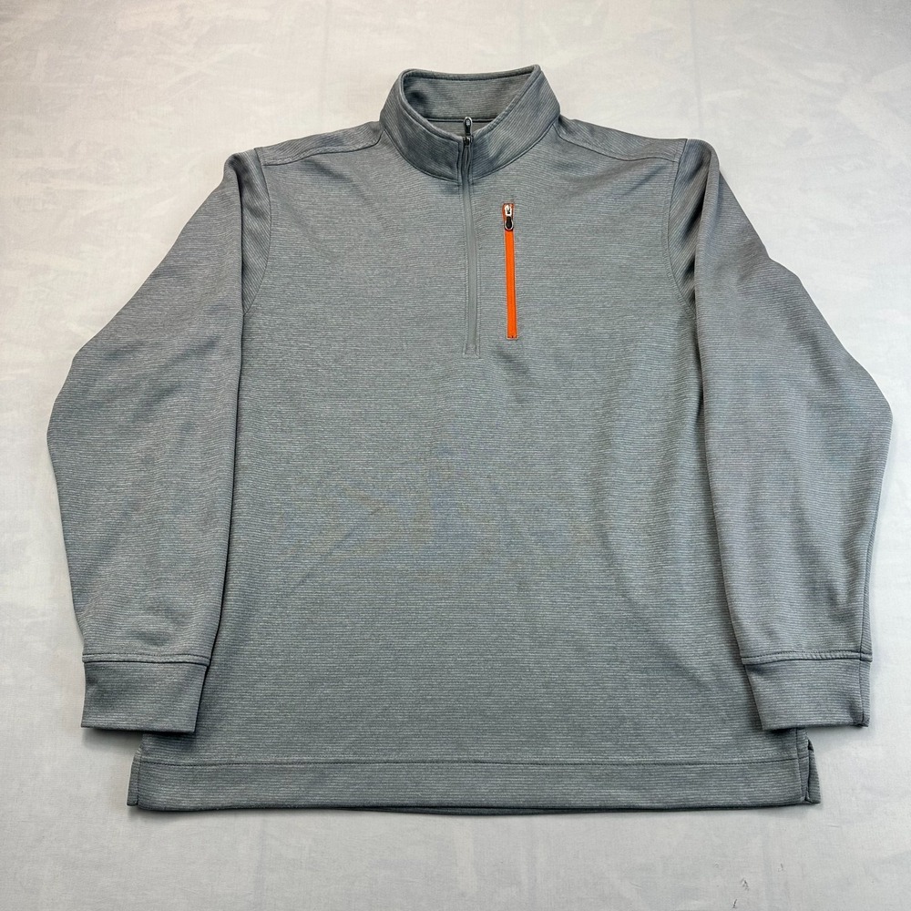 Bolle Golf Large Gray Textured Long Sleeve Performance Quarter Zip Pullover